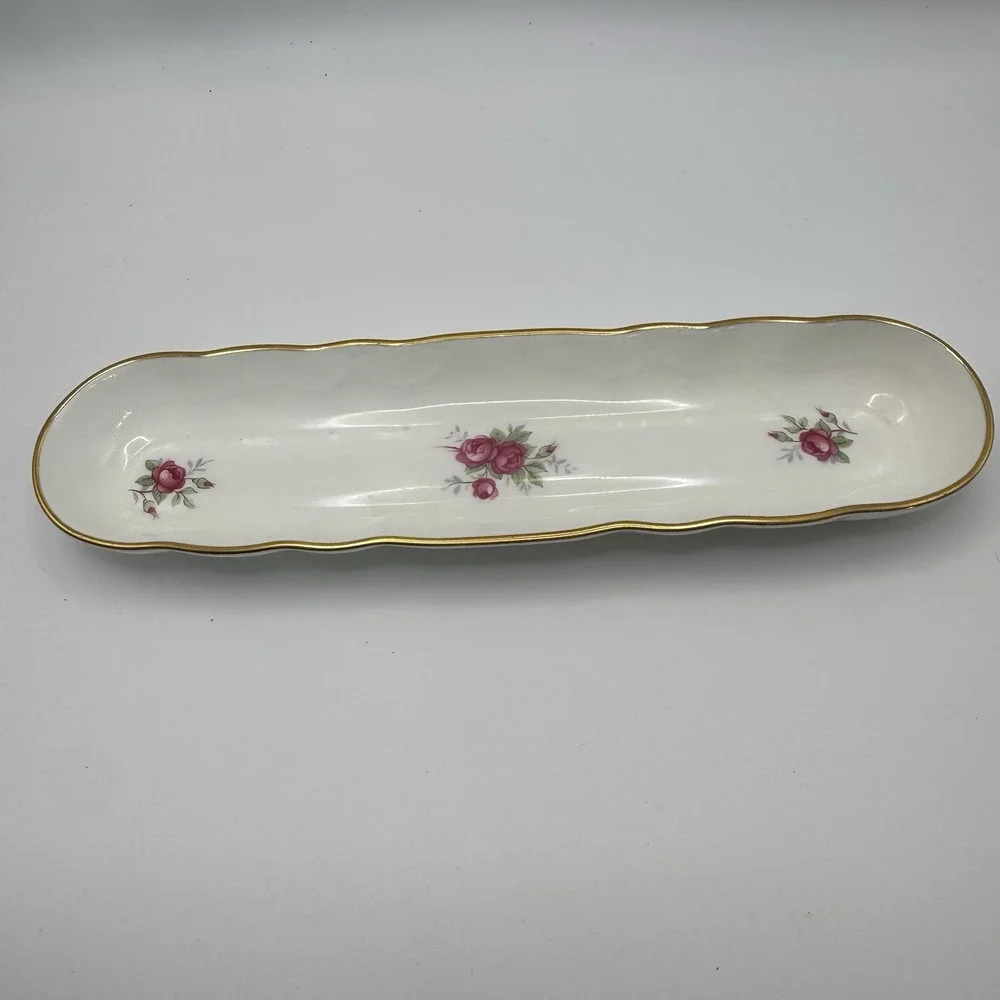Vintage Porcelain Aristocrat China England Celery‎ Condiment Tray